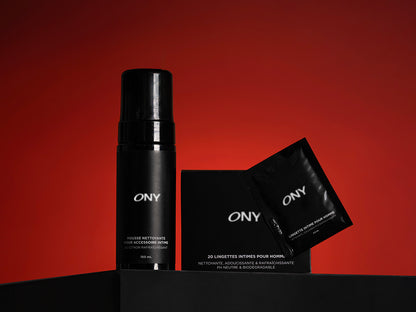 Nettoyant sextoy, lingette intime homme... Voici le coffret Hygiène intime d'ONY