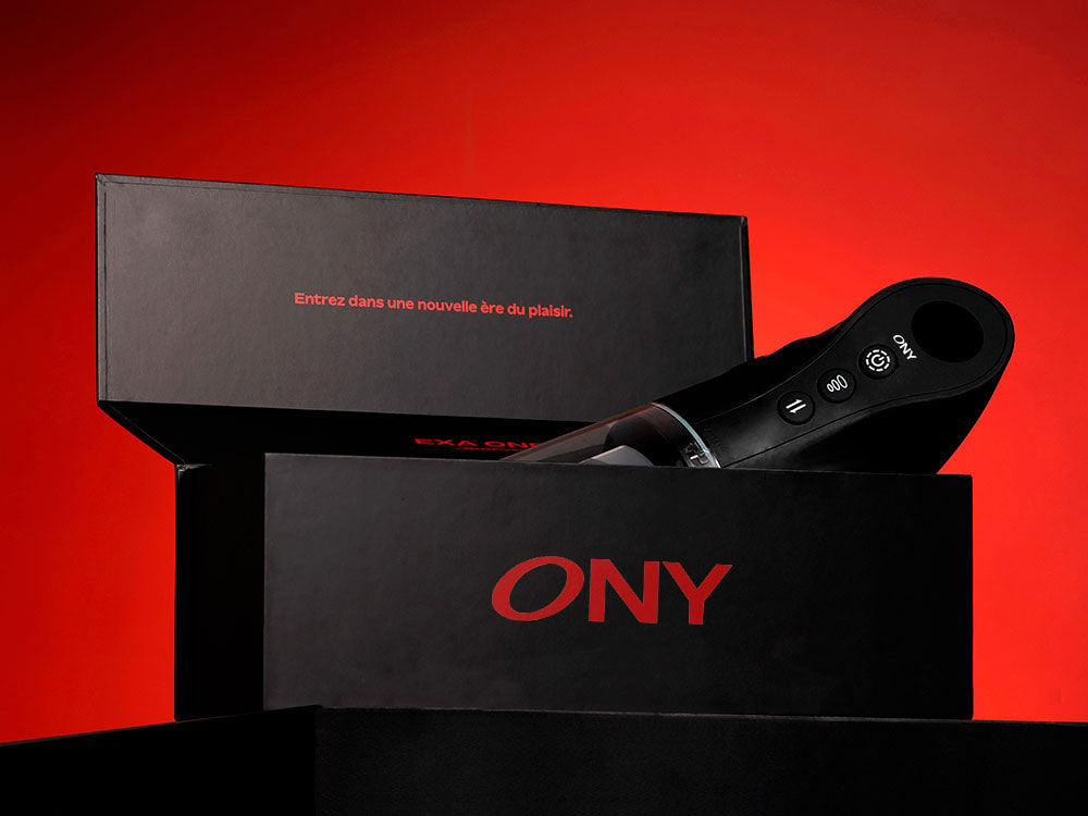 L'Exa One, le masturbateur automatique d'ONY placé dans son packaging